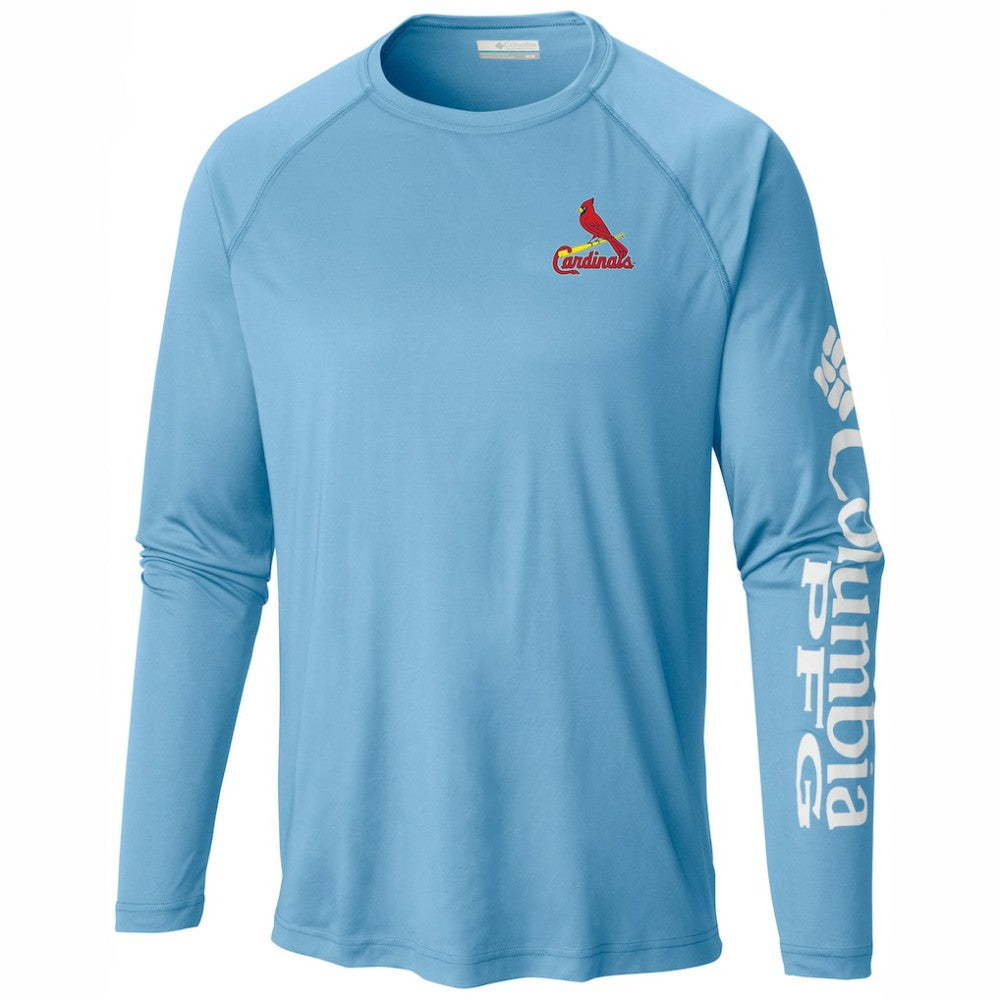 St. Louis Cardinals Columbia Terminal Tackle Long Sleeve Shirt - Light Blue