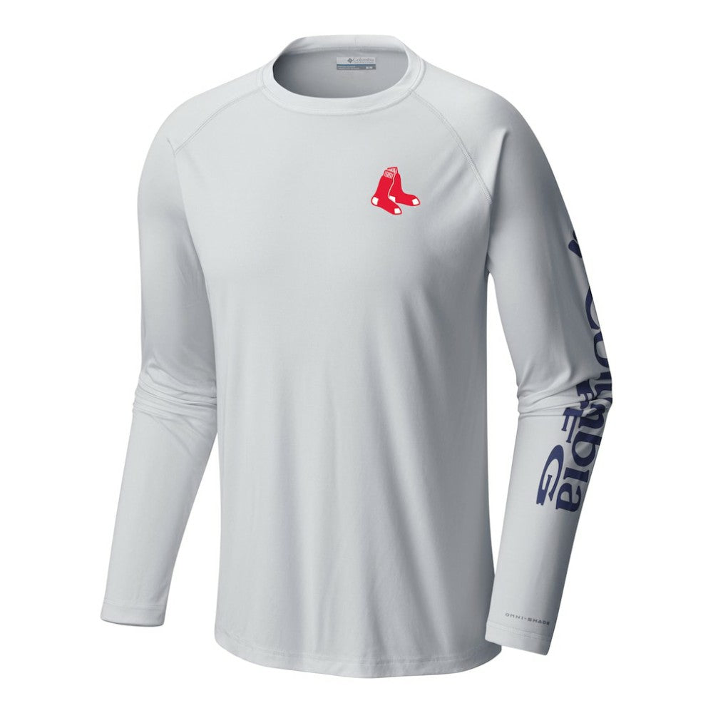 Boston Red Sox Columbia Terminal Tackle Long Sleeve Shirt - White