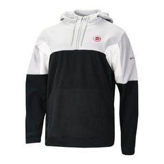 Cincinnati Reds Columbia Men's Lodge Fleece Quarter-Zip Hoodie - Black Hoodies