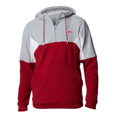 Cincinnati Reds Columbia Men's Lodge Fleece Quarter-Zip Hoodie - Red Hoodies
