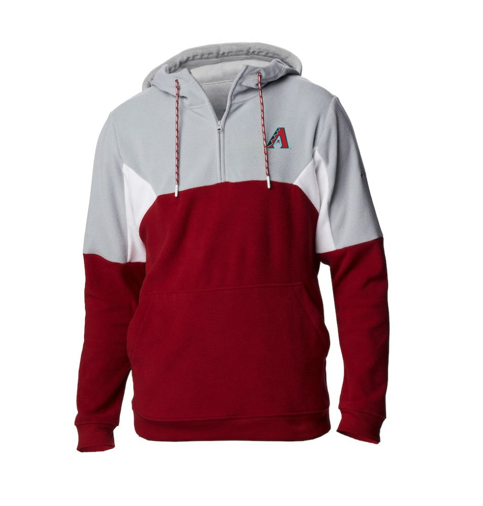 Arizona Diamondbacks Columbia Lodge Fleece Quarter-Zip Hoodie - Red Hoodies