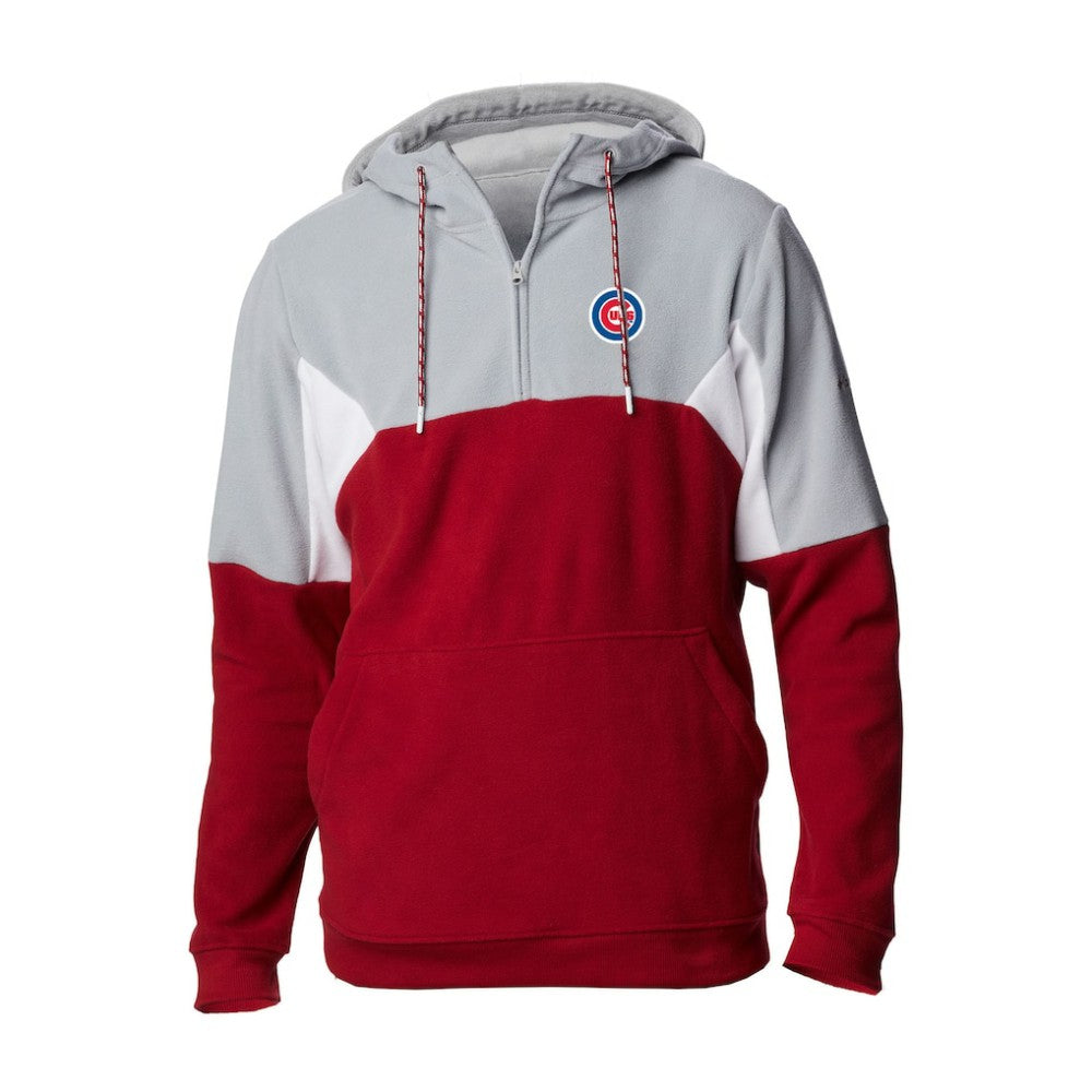 Chicago Cubs Columbia Men's Lodge Fleece Quarter-Zip Hoodie - Red Hoodies