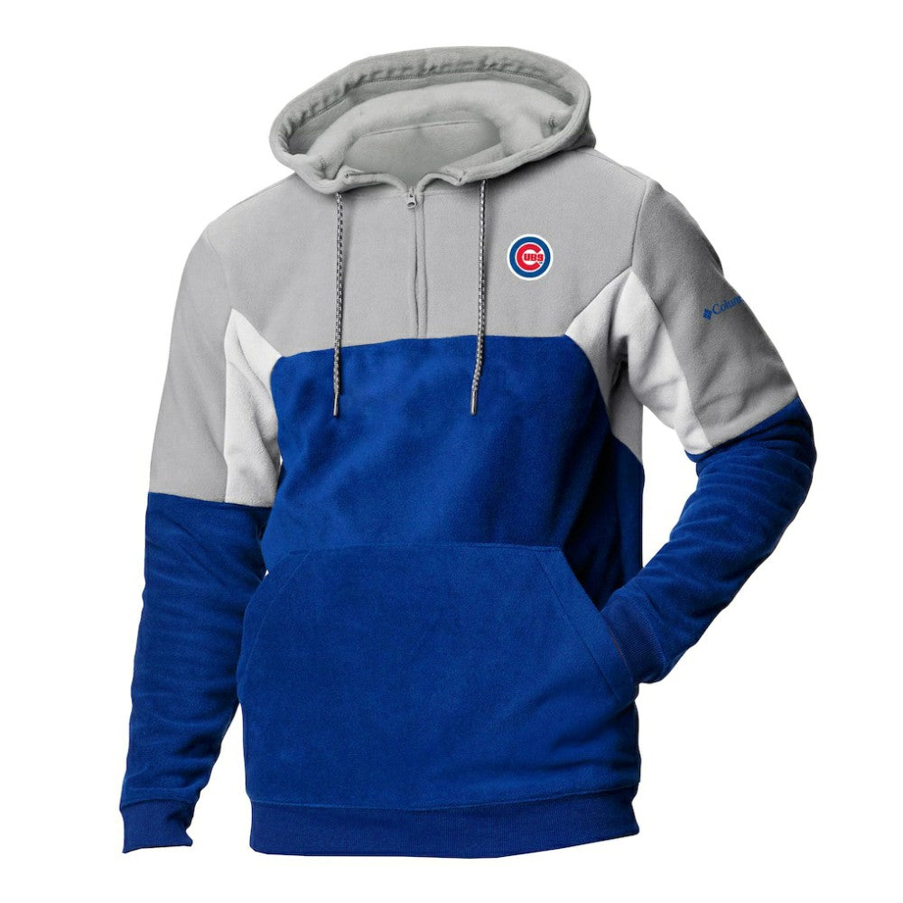 Chicago Cubs Columbia Men's Lodge Fleece Quarter-Zip Hoodie - Royal Hoodies