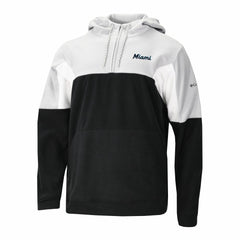 Miami Marlins Columbia Lodge Fleece Quarter-Zip Hoodie - Black Hoodies