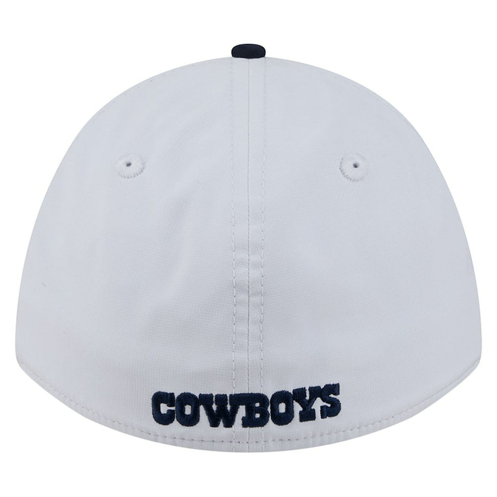 Dallas Cowboys New Era Patch 39THIRTY A-Frame M-Crown Perforated Flex Hat White/Navy