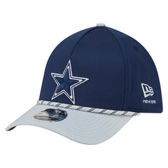 Dallas Cowboys Rope M-Crown A-Frame 39THIRTY Flex Hat Navy/Silver