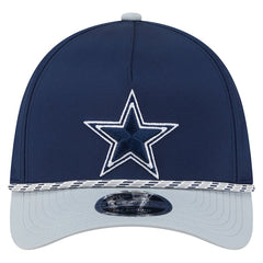 Dallas Cowboys Rope M-Crown A-Frame 39THIRTY Flex Hat Navy/Silver