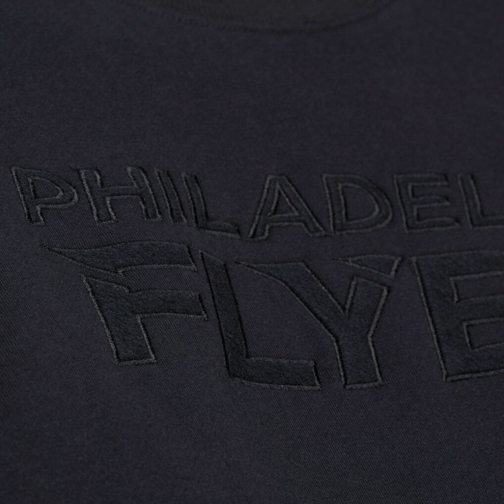 NHL Philadelphia Flyers Mitchell & Ness Phantom Fleece Crew Neck Sweatshirt - Black