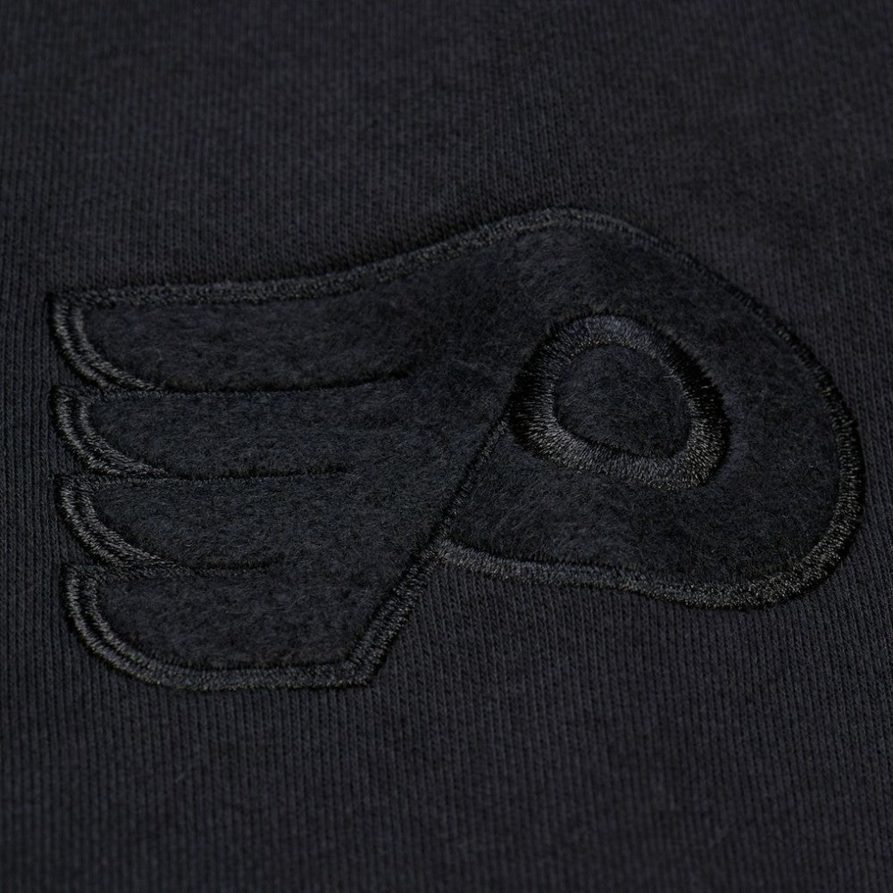 NHL Philadelphia Flyers Mitchell & Ness Phantom Fleece Crew Neck Sweatshirt - Black