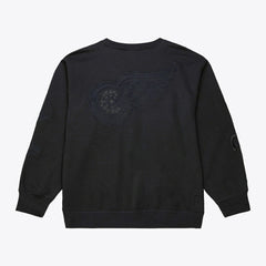 NHL Detroit Red Wings Mitchell & Ness Phantom Fleece Crew Neck Sweatshirt - Black