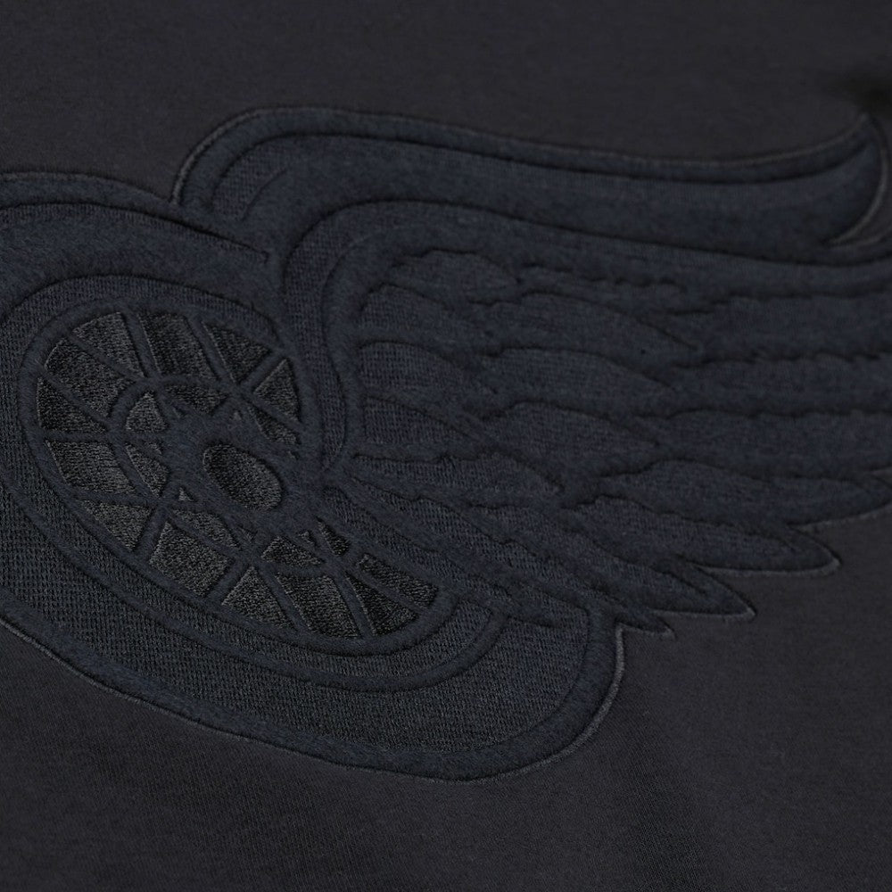 NHL Detroit Red Wings Mitchell & Ness Phantom Fleece Crew Neck Sweatshirt - Black
