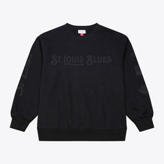 NHL St. Louis Blues Mitchell & Ness Phantom Fleece Crew Neck Sweatshirt - Black