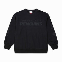 NHL Pittsburgh Penguins Mitchell & Ness Phantom Fleece Crew Neck Sweatshirt - Black