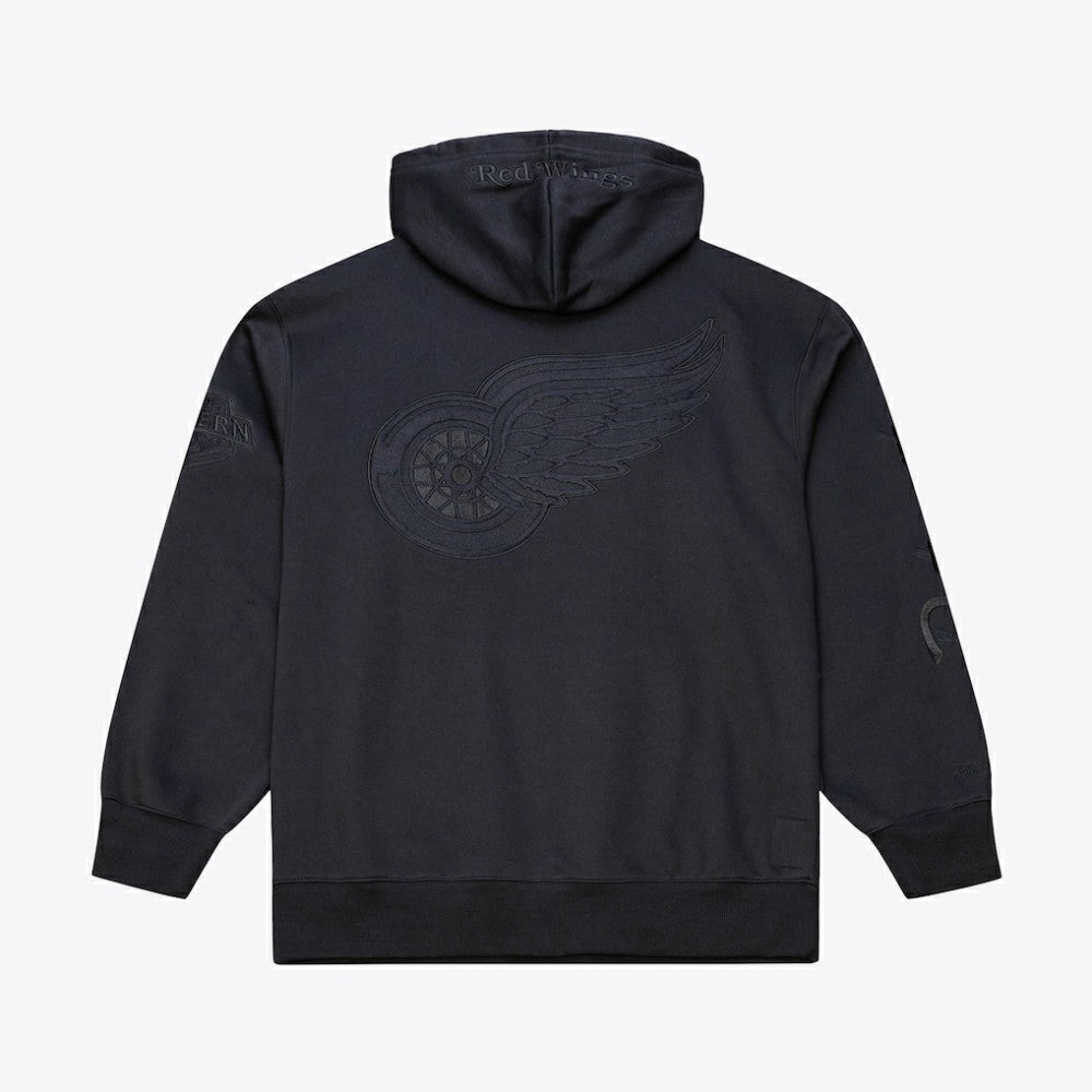 NHL Detroit Red Wings Mitchell & Ness Phantom Fleece Hoodie - Black