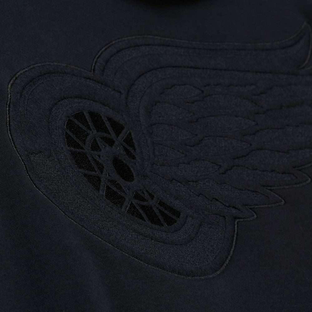 NHL Detroit Red Wings Mitchell & Ness Phantom Fleece Hoodie - Black