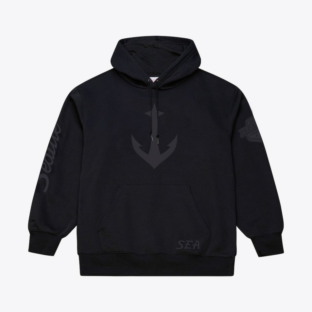 NHL Seattle Kraken Mitchell & Ness Phantom Fleece Hoodie - Black