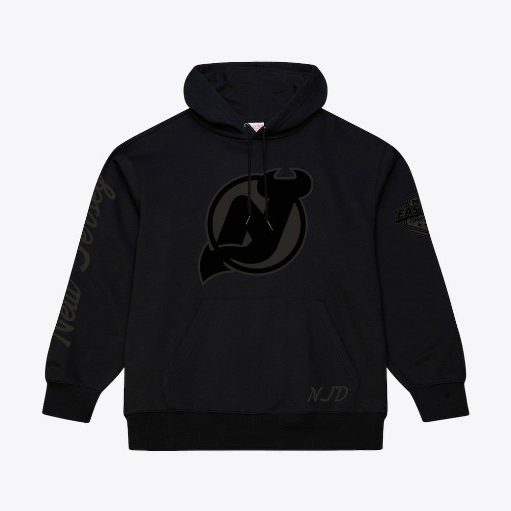 NHL New Jersey Devils Mitchell & Ness Phantom Fleece Hoodie - Black