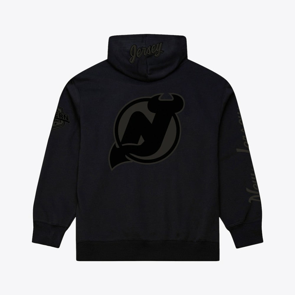 NHL New Jersey Devils Mitchell & Ness Phantom Fleece Hoodie - Black