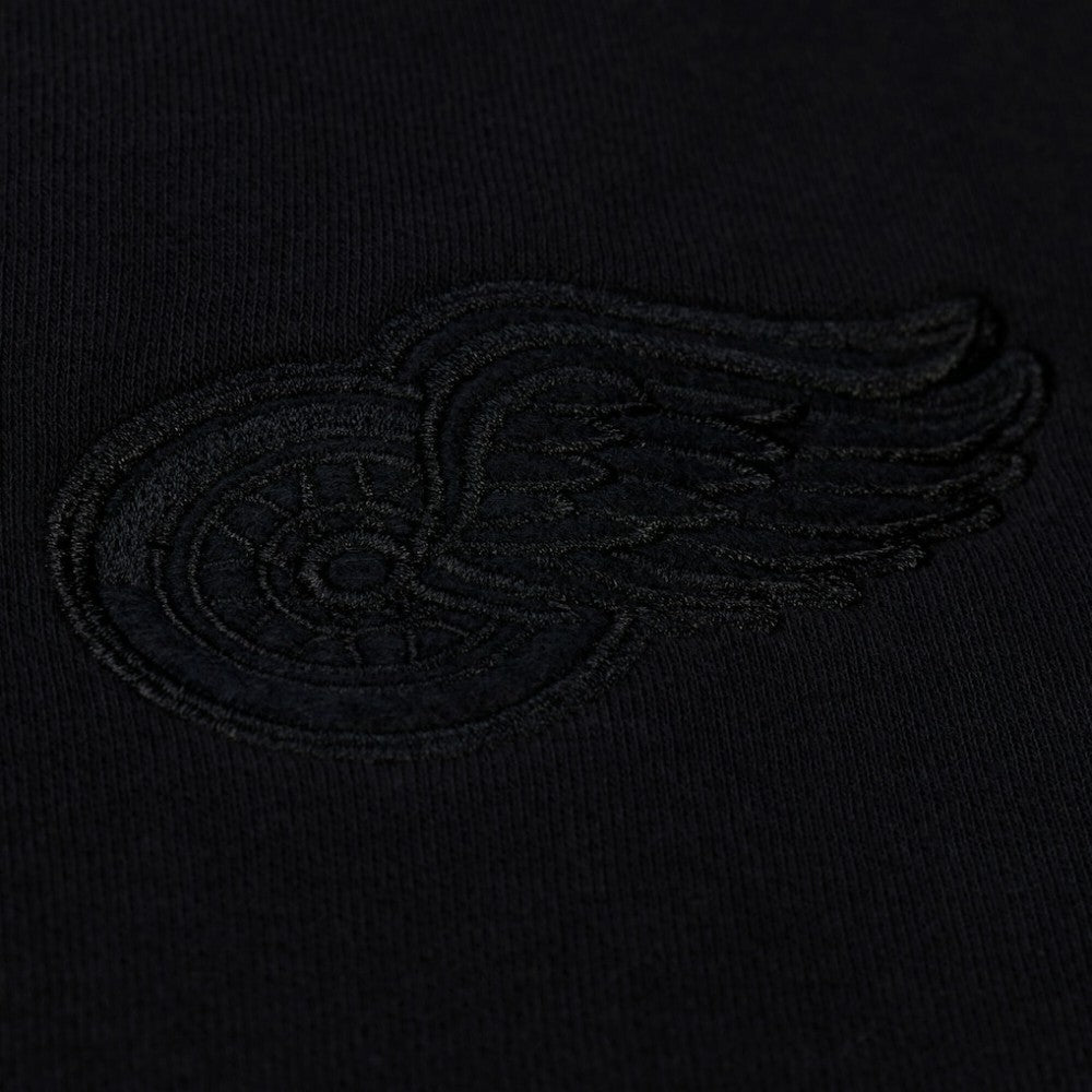 NHL Detroit Red Wings Mitchell & Ness Unisex Phantom Fleece Crew Neck Sweatshirt - Black