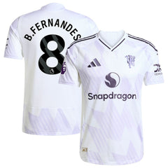 Bruno Fernandes Manchester United 2025/26 Away Player Jersey White shop