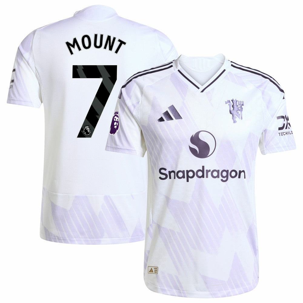 Mason Mount Manchester United 2025/26 Away Player Jersey White