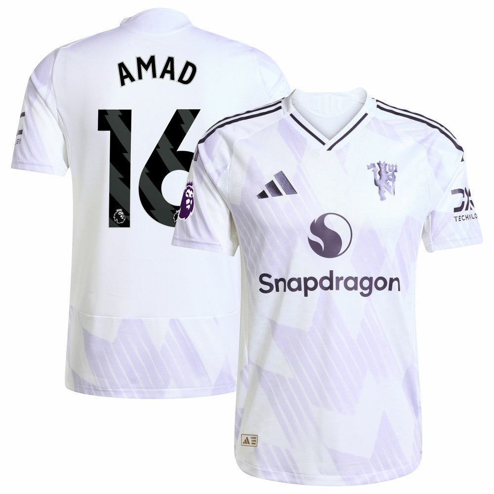 Amad Diallo Manchester United 2025/26 Away Player Jersey White