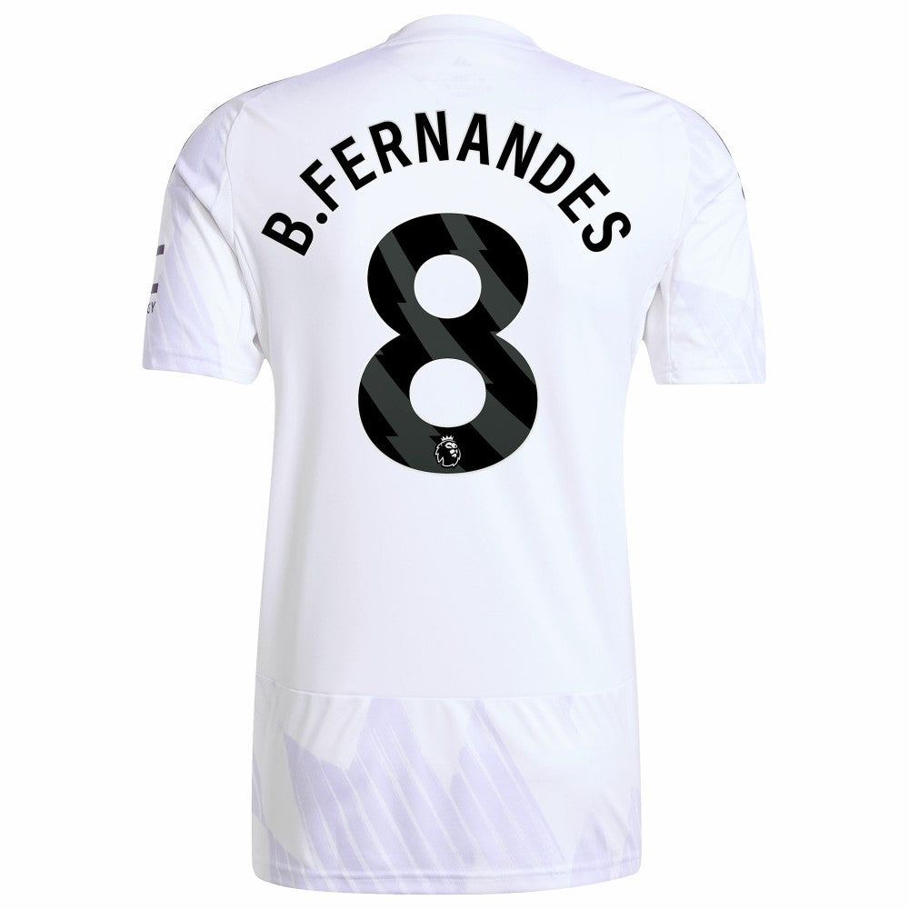 Bruno Fernandes Manchester United 2025/26 Away Replica Player Jersey White