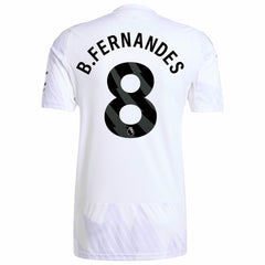 Bruno Fernandes Manchester United 2025/26 Away Replica Player Jersey White