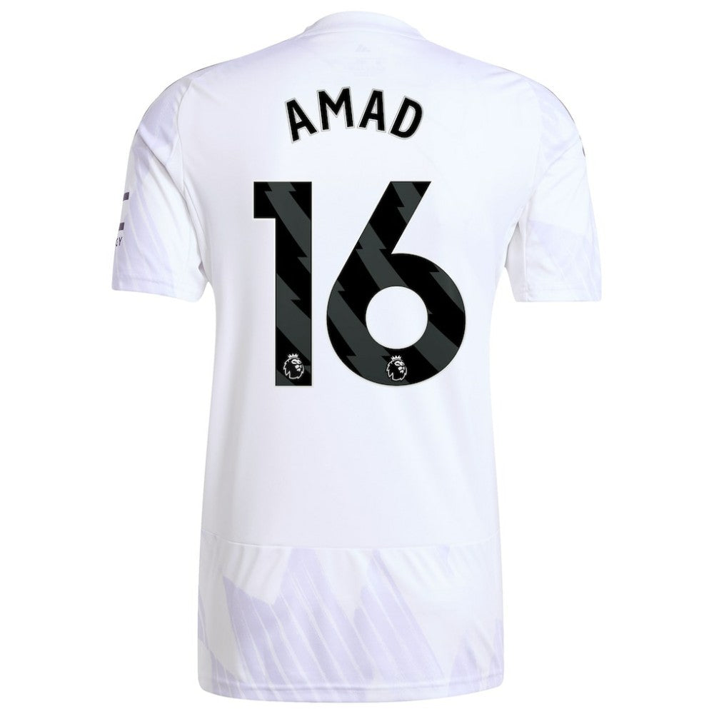 Amad Diallo Manchester United 2025/26 Away Replica Player Jersey White sale