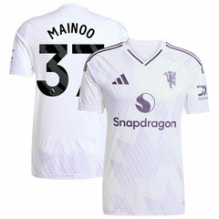 Kobbie Mainoo Manchester United 2025/26 Away Replica Player Jersey White