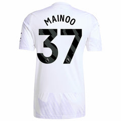 Kobbie Mainoo Manchester United 2025/26 Away Replica Player Jersey White