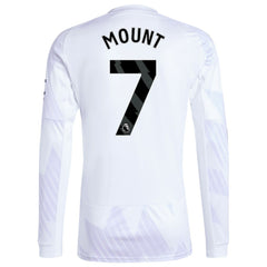 Mason Mount Manchester United 2025/26 Away Replica Long Sleeve Player Jersey White