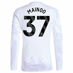 Kobbie Mainoo Manchester United 2025/26 Away Replica Long Sleeve Player Jersey White