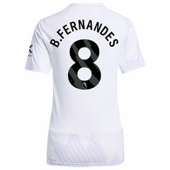 Bruno Fernandes Manchester United Women's 2025/26 Away Replica Player Jersey White