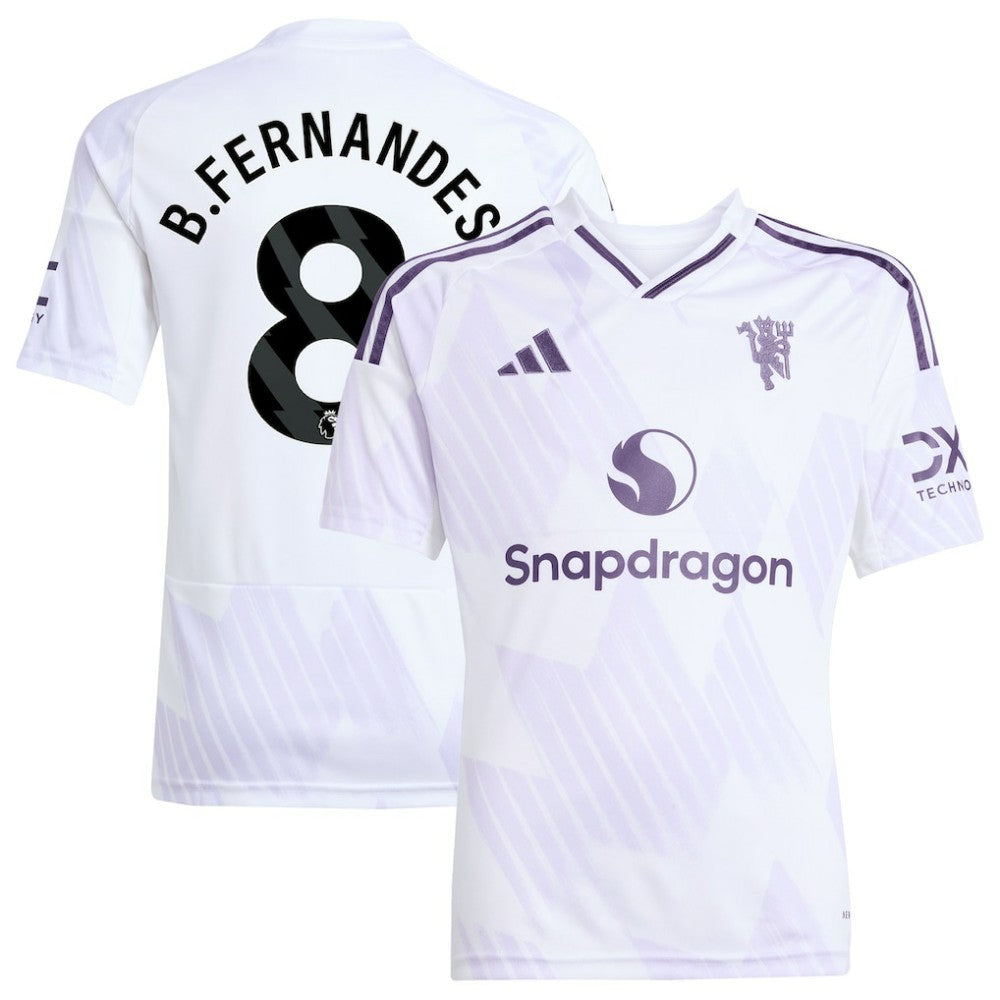 Bruno Fernandes Manchester United Youth 2025/26 Away Replica Player Jersey White
