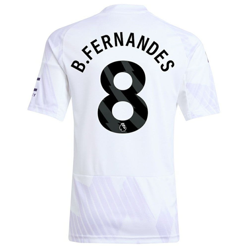 Bruno Fernandes Manchester United Youth 2025/26 Away Replica Player Jersey White