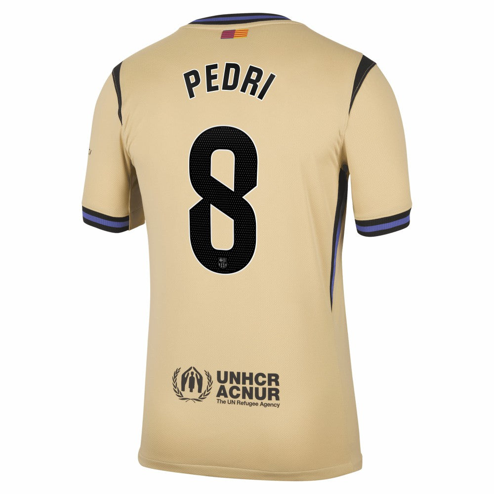 Pedri Barcelona 2025/26 Away Stadium Replica Jersey Gold