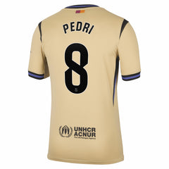 Pedri Barcelona 2025/26 Away Stadium Replica Jersey Gold