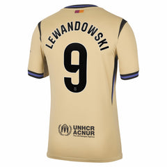 Robert Lewandowski Barcelona 2025/26 Away Stadium Replica Jersey Gold