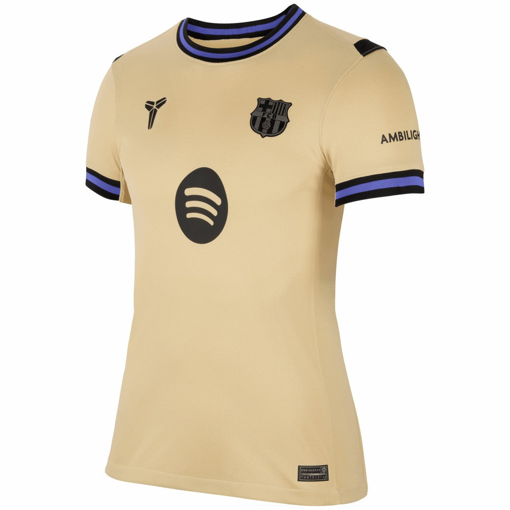 Pedri Barcelona Women's 2025/26 Away Stadium Replica Jersey Gold