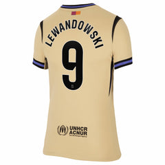 Robert Lewandowski Barcelona Women's 2025/26 Away Stadium Replica Jersey Gold