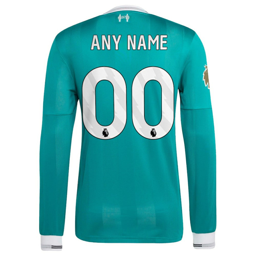 Liverpool 2025/26 Third Long Sleeve Custom Jersey Green shop