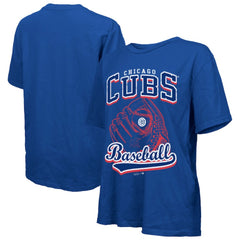 Chicago Cubs Majestic Threads Women's Oversized First Base T-Shirt - Royal T-shirts