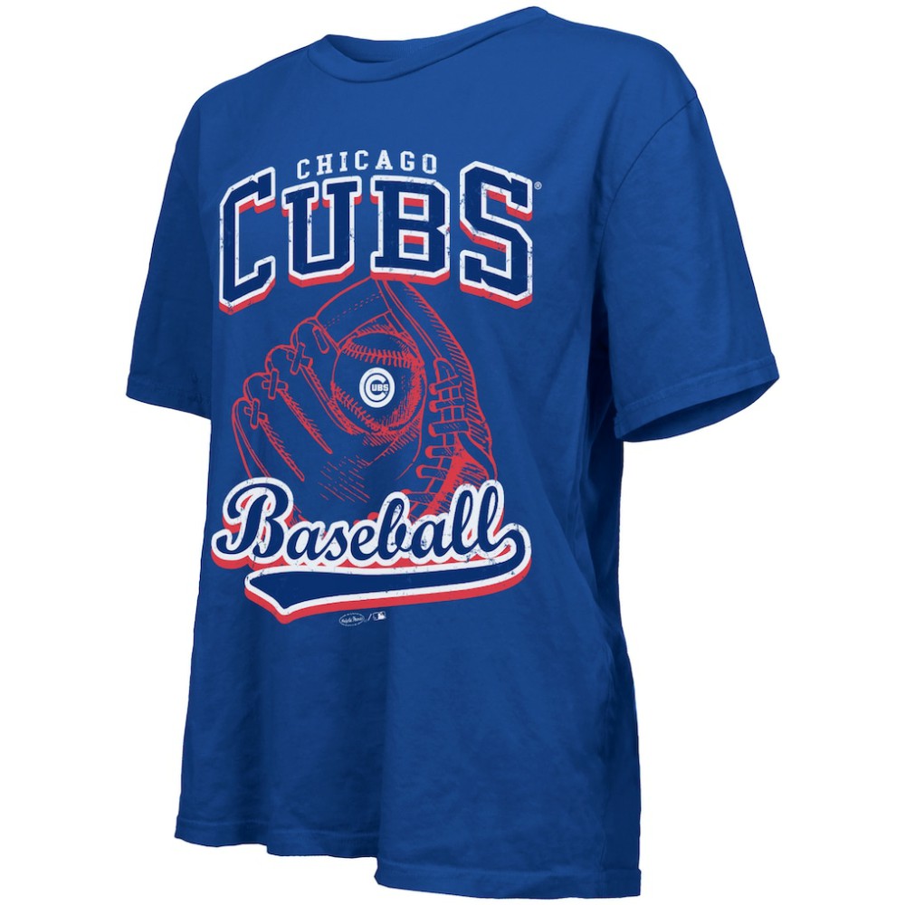 Chicago Cubs Majestic Threads Women's Oversized First Base T-Shirt - Royal T-shirts