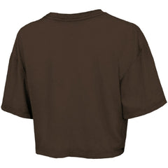 San Diego Padres Majestic Threads Women's Boxy Crop T-Shirt - Brown T-shirts