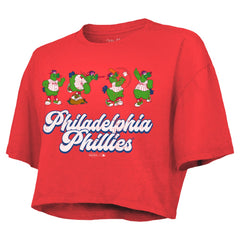 Philadelphia Phillies Majestic Threads Women's Boxy Crop T-Shirt - Red T-shirts