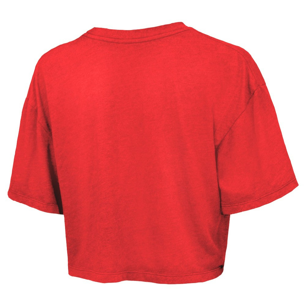 Philadelphia Phillies Majestic Threads Women's Boxy Crop T-Shirt - Red T-shirts