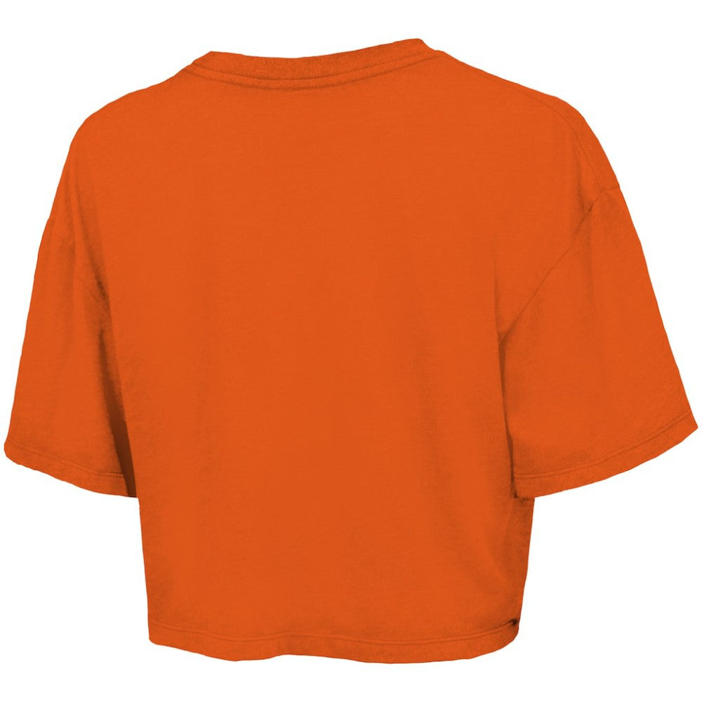 Detroit Tigers Majestic Threads Women's Boxy Crop T-Shirt - Orange T-shirts
