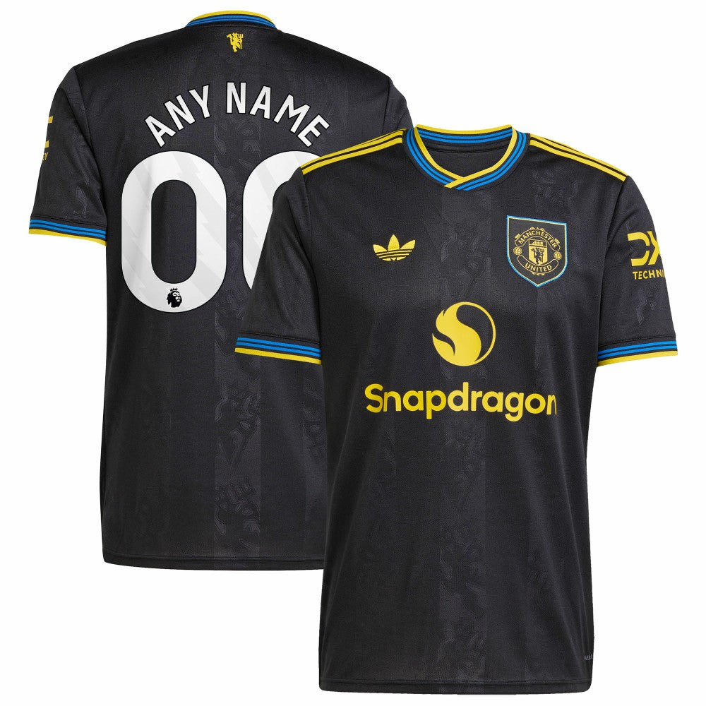 Manchester United 2025/26 Third Replica Custom Jersey Black