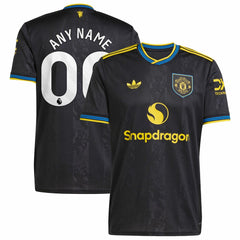 Manchester United 2025/26 Third Replica Custom Jersey Black